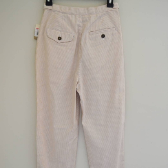 🌼 NWT vintage Liz Claiborne cotton pleat front pinstripe trousers - Picture 4 of 4
